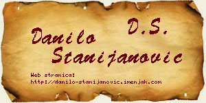 Danilo Stanijanović vizit kartica
